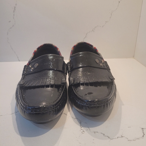 Gucci Leather Printed drivers - black loafers - Shoe size 9.5 - Picture 5 of 14